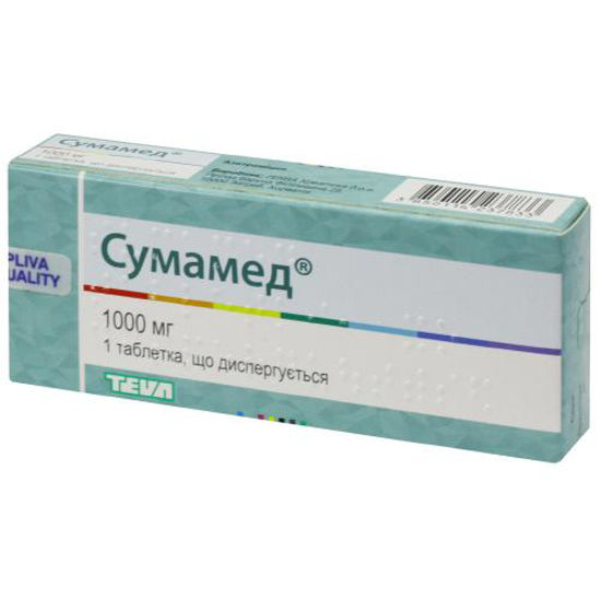 Сумамед таблетки 1000 мг №1.